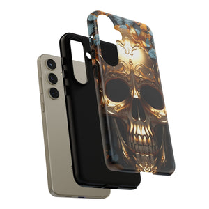 Golden Skull Floral & Butterflies Armor - Tough Guard Samsung Galaxy Case