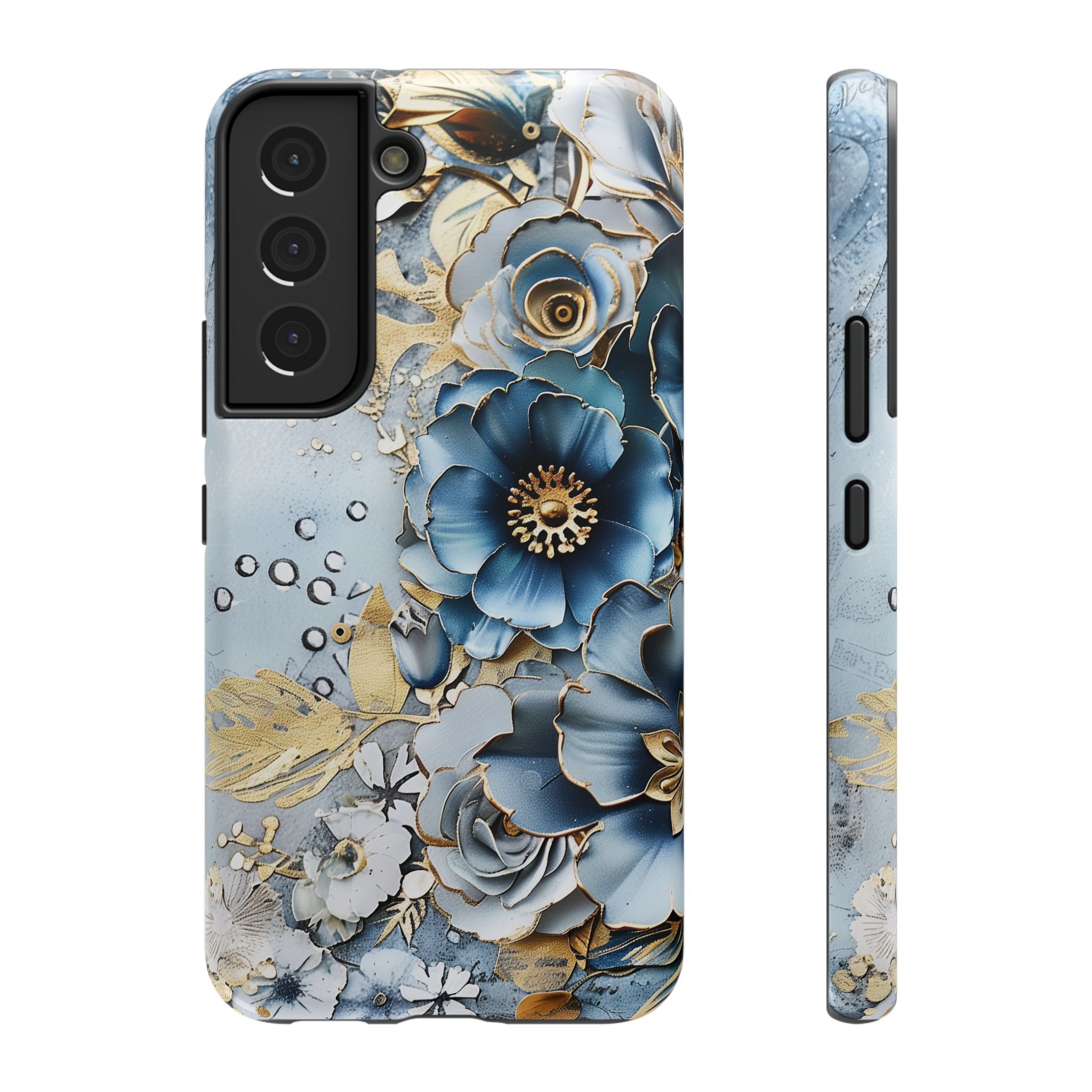 Blooming Blue Floral Bouquet - Impact Guard Samsung Galaxy Case