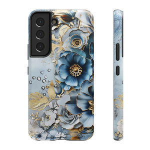 Blooming Blue Floral Bouquet - Impact Guard Samsung Galaxy Case
