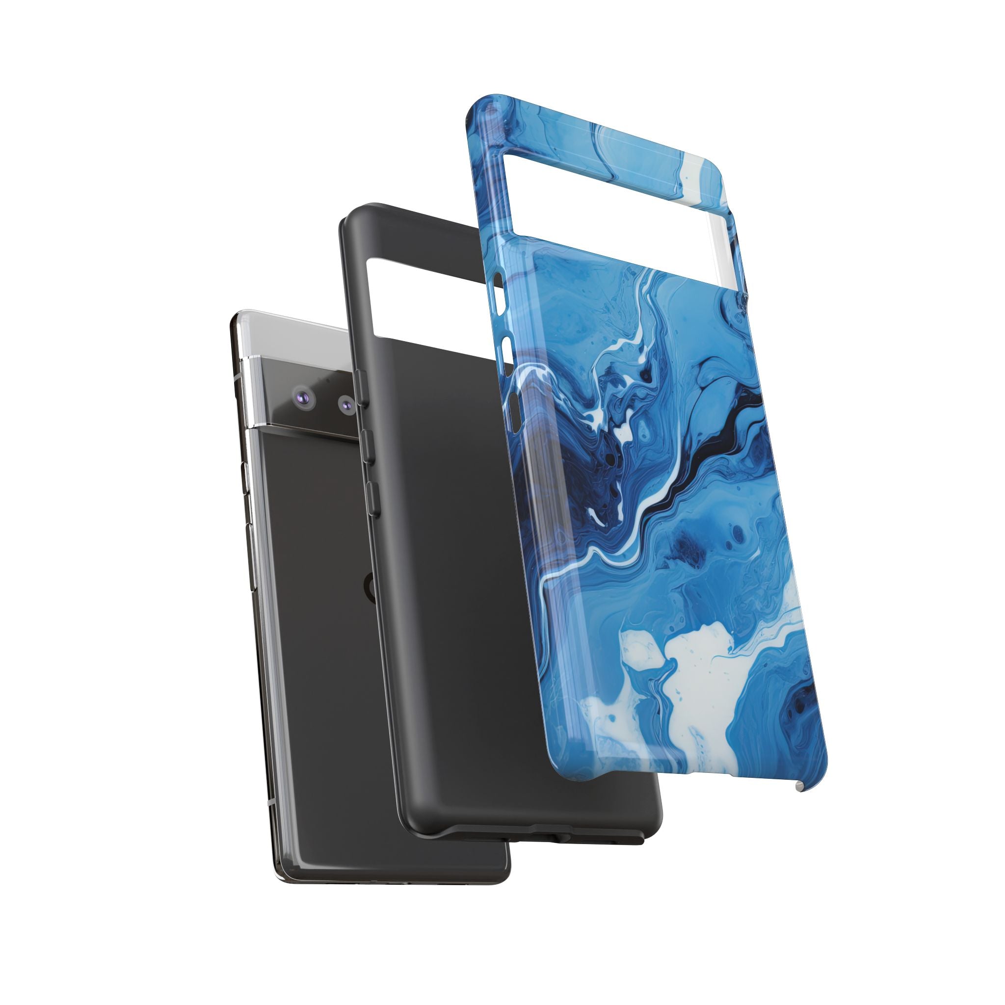 Blue Ocean Wave Marble - Tough Guard Google Pixel Case