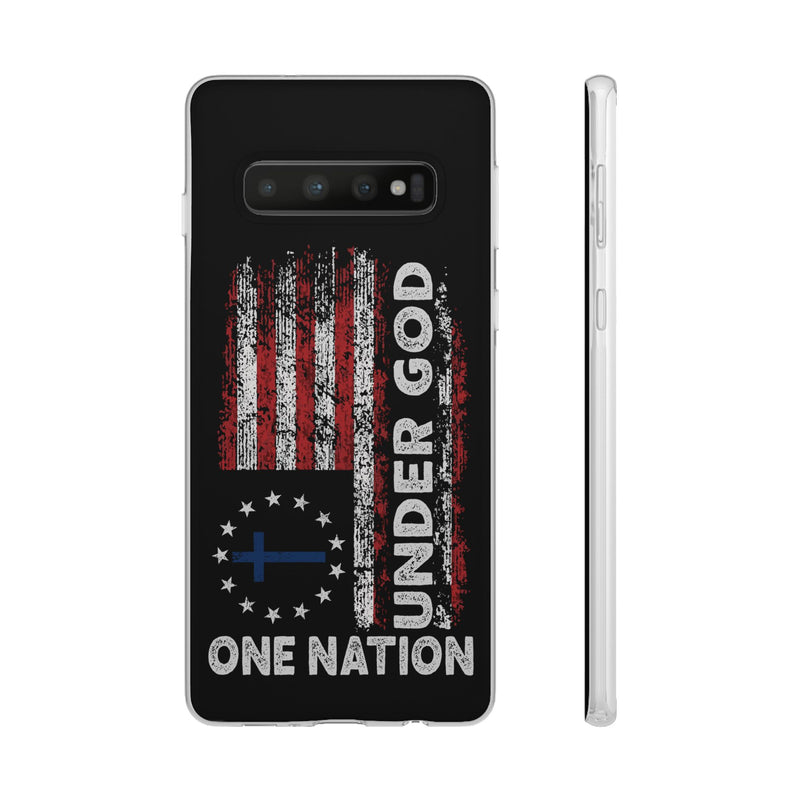One Nation Under God American Flag - Flexi Case Samsung Galaxy Case