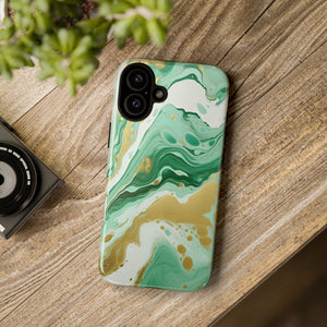 Emerald Gold Marble - Tough Guard Apple iPhone Case