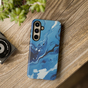 Blue Ocean Wave Marble - Tough Guard Samsung Galaxy Case