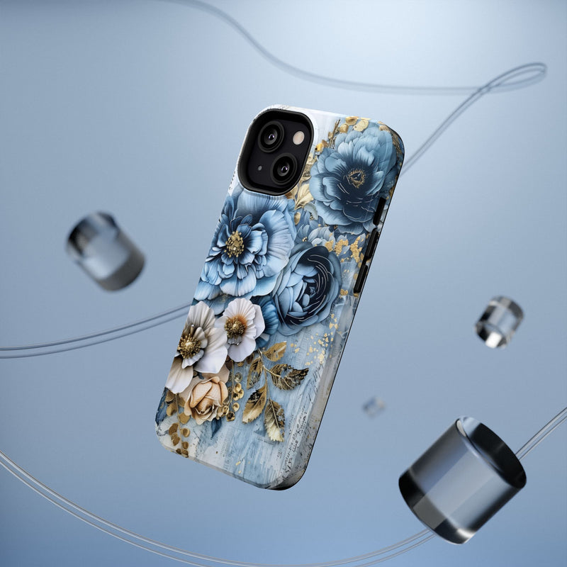 Blooming Blue Floral Bouquet - Impact Guard Apple iPhone Case