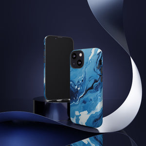 Blue Ocean Wave Marble - Tough Guard Apple iPhone Case