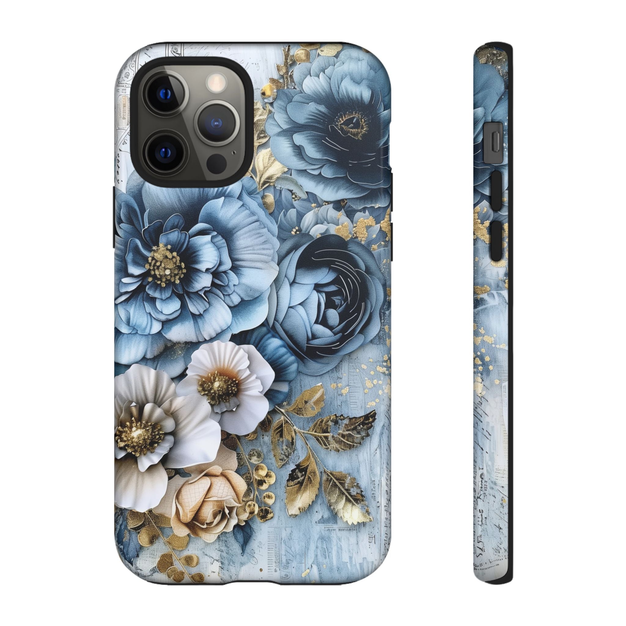 Blooming Blue Floral Bouquet - Tough Guard Apple iPhone Case