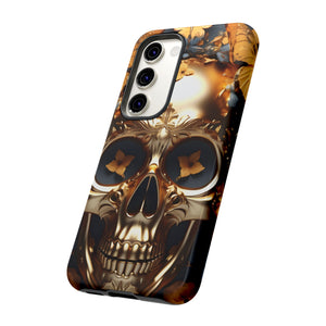 Golden Skull Floral Armor - Tough Guard Samsung Galaxy Case