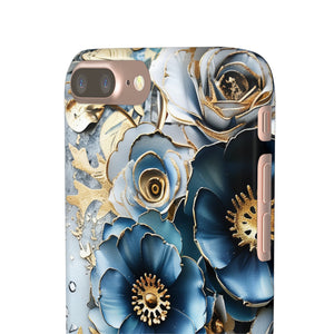 Blue Blooming Flowers Snap Case - Apple iPhone Case