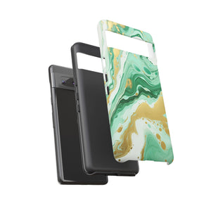 Emerald Gold Marble - Tough Guard Google Pixel Case