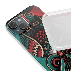 Majestic Haida Native American Owl - Flexi Case Apple iPhone Case