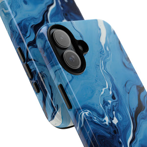 Blue Ocean Wave Marble - Tough Guard Apple iPhone Case