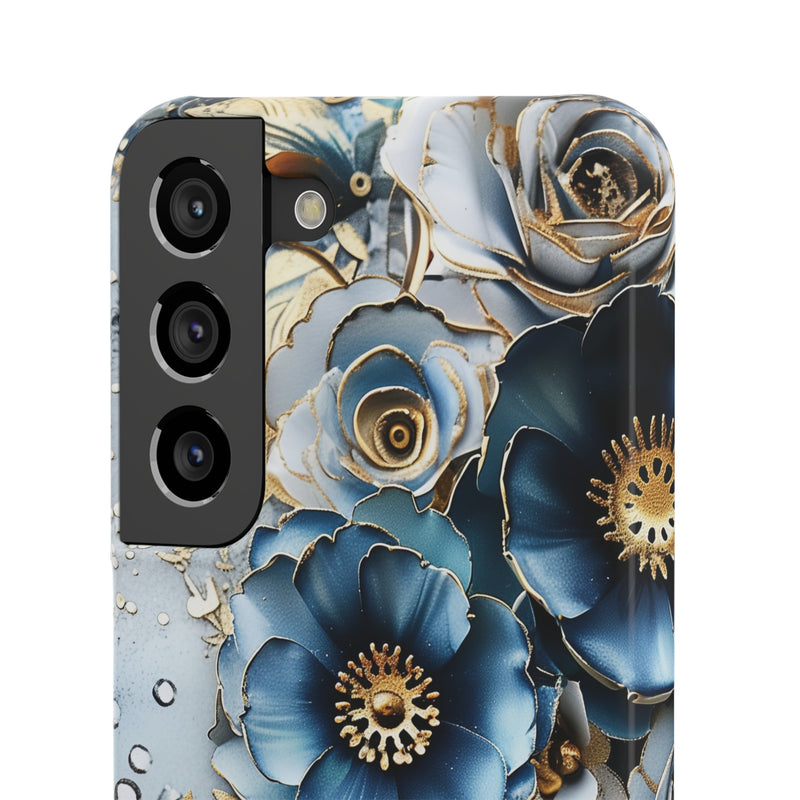 Blue Blooming Flowers Snap Case - Samsung Galaxy Case