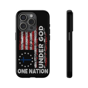 One Nation Under God American Flag - Tough Guard Apple iPhone Case