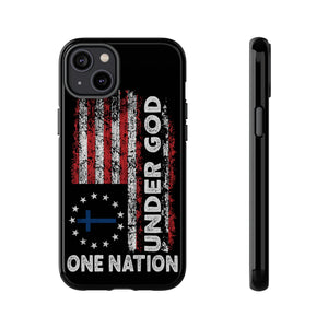 One Nation Under God American Flag - Tough Guard Apple iPhone Case