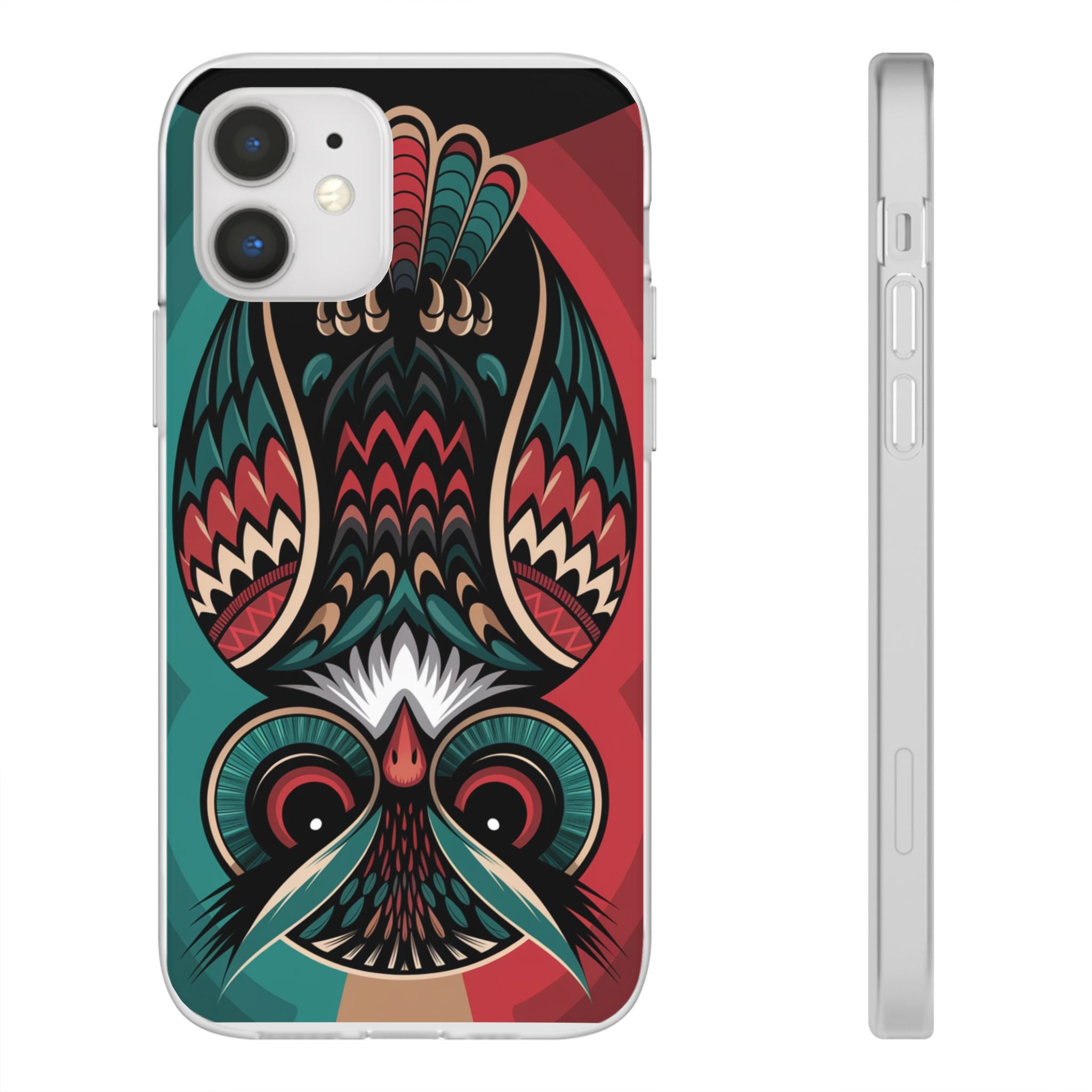 Majestic Haida Native American Owl - Flexi Case Apple iPhone Case