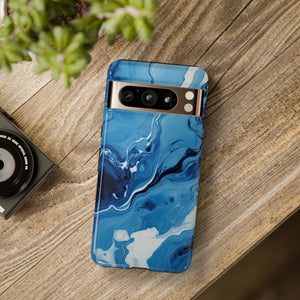 Blue Ocean Wave Marble - Tough Guard Google Pixel Case