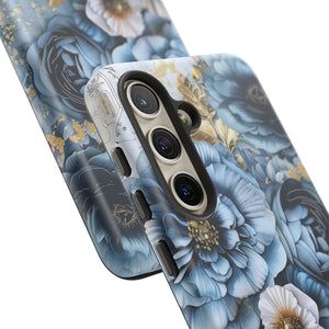 Blooming Blue Floral Bouquet - Tough Guard Samsung Galaxy Case