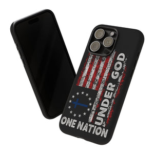 One Nation Under God American Flag - Tough Guard Apple iPhone Case
