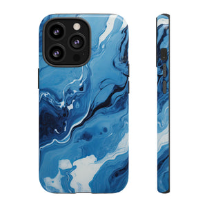 Blue Ocean Wave Marble - Tough Guard Apple iPhone Case