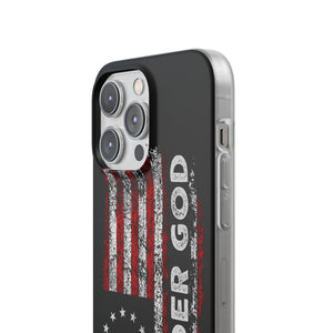 One Nation Under God American Flag - Flexi Case Apple iPhone Case