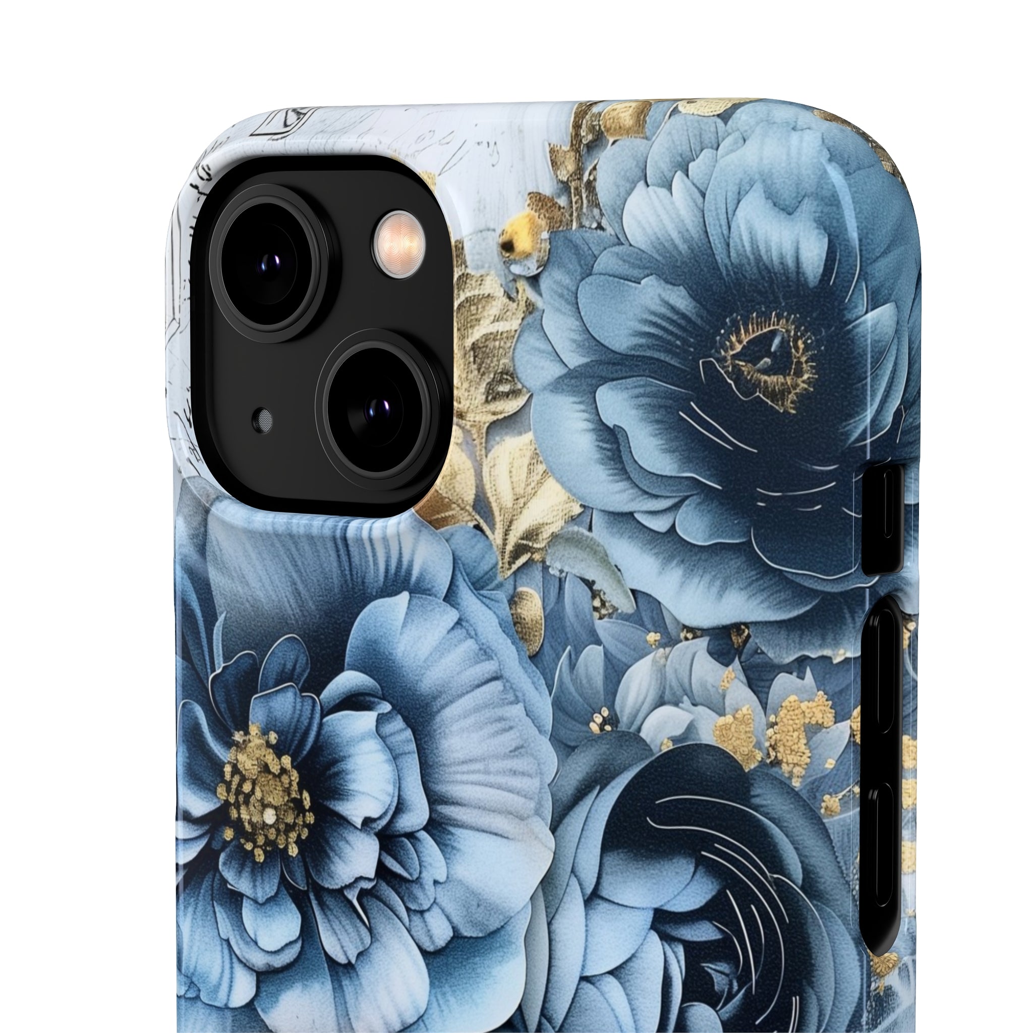 Blooming Blue Floral Bouquet Snap Case - Apple iPhone Case