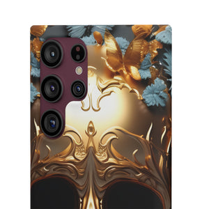 Golden Skull Floral & Butterflies Snap Case - Samsung Galaxy Case