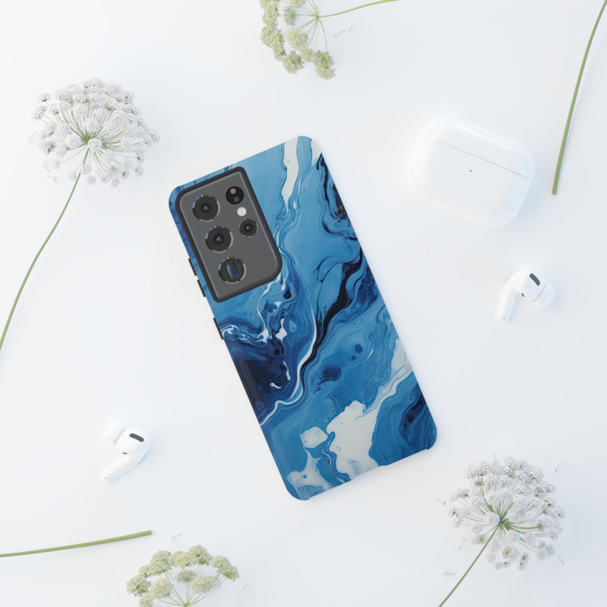 Blue Ocean Wave Marble - Tough Guard Samsung Galaxy Case