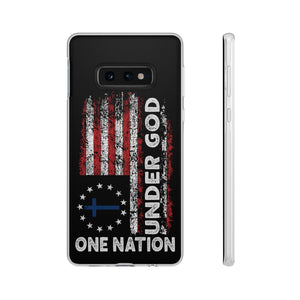 One Nation Under God American Flag - Flexi Case Samsung Galaxy Case
