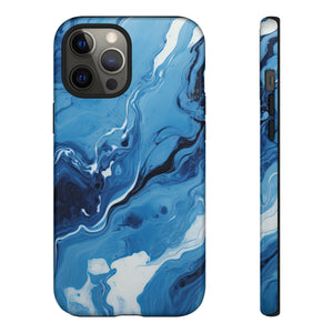 Blue Ocean Wave Marble - Tough Guard Apple iPhone Case