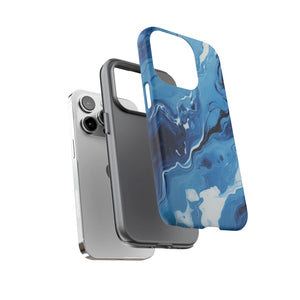 Blue Ocean Wave Marble - Tough Guard Apple iPhone Case