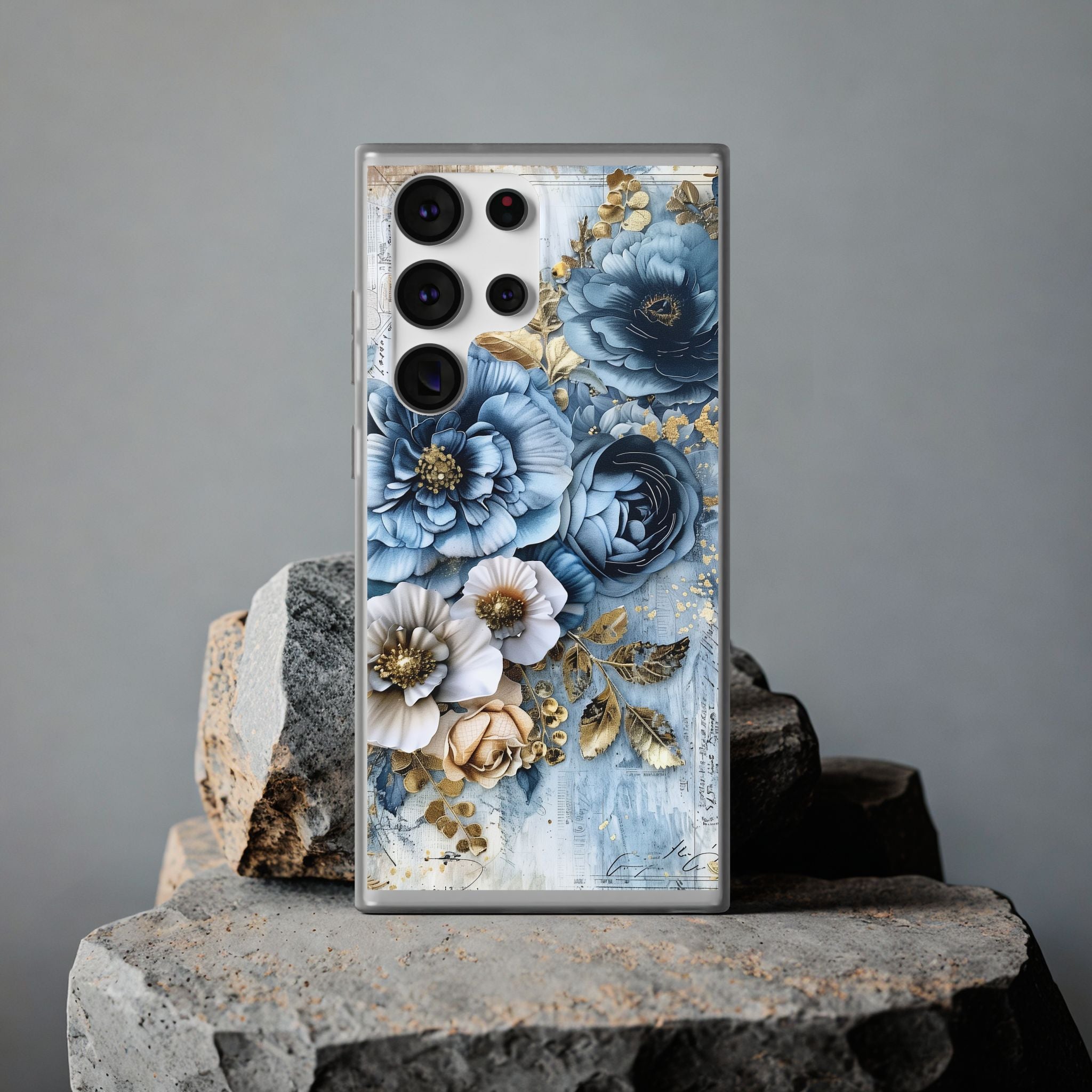 Blooming Blue Floral Bouquet Flexi Case - Samsung Galaxy Case