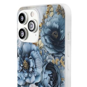 Blooming Blue Floral Bouquet Flexi Case - Apple iPhone Case
