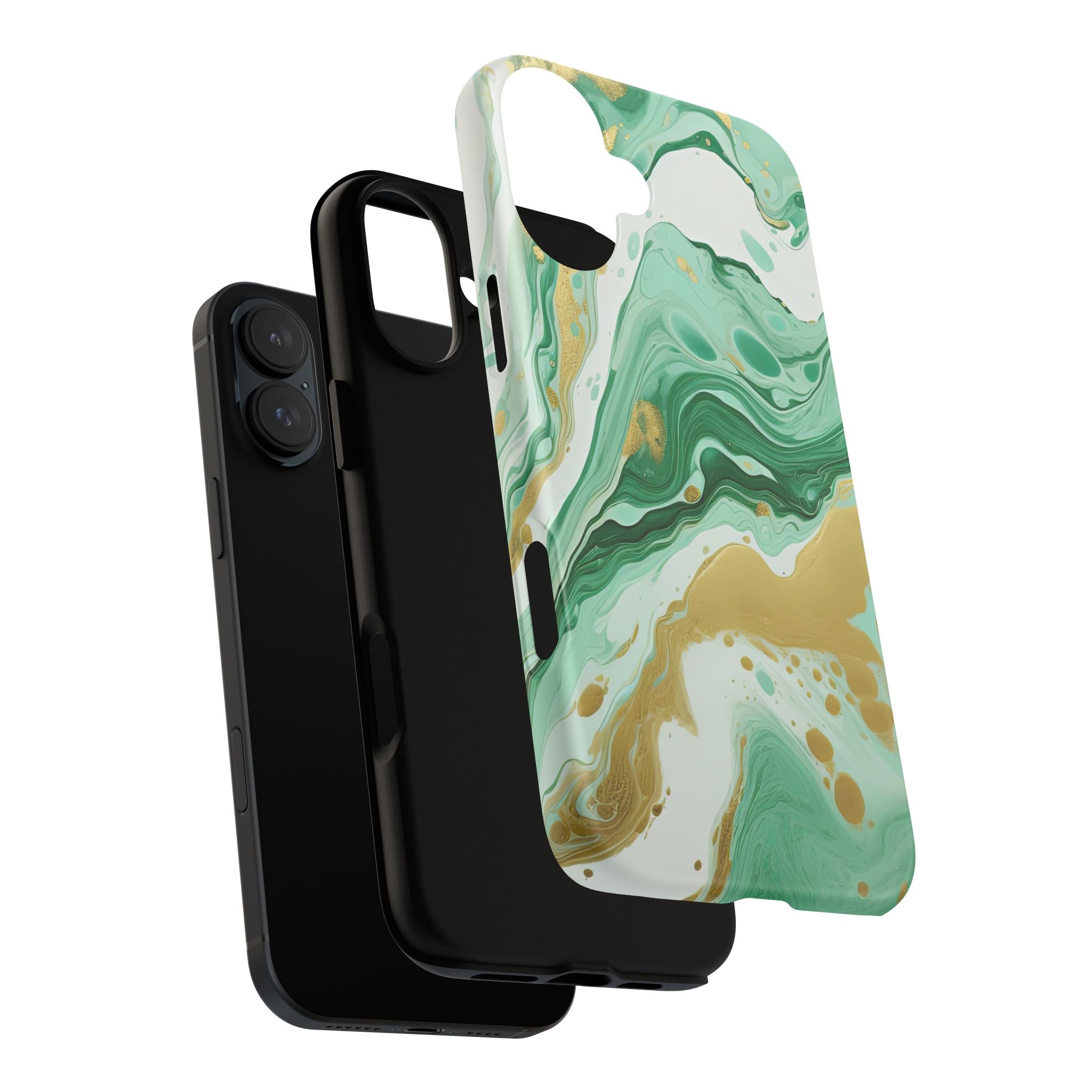 Emerald Gold Marble - Tough Guard Apple iPhone Case
