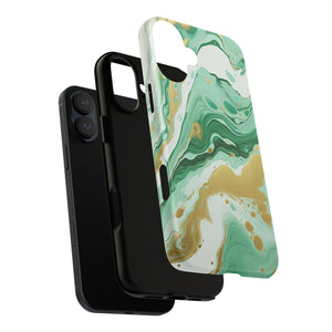 Emerald Gold Marble - Tough Guard Apple iPhone Case