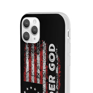 One Nation Under God American Flag - Flexi Case Apple iPhone Case