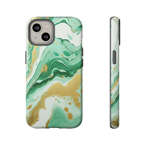 Emerald Gold Marble - Tough Guard Apple iPhone Case