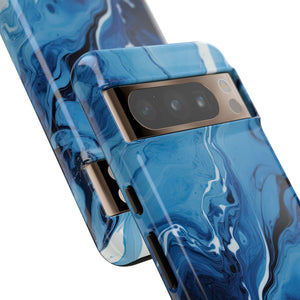 Blue Ocean Wave Marble - Tough Guard Google Pixel Case