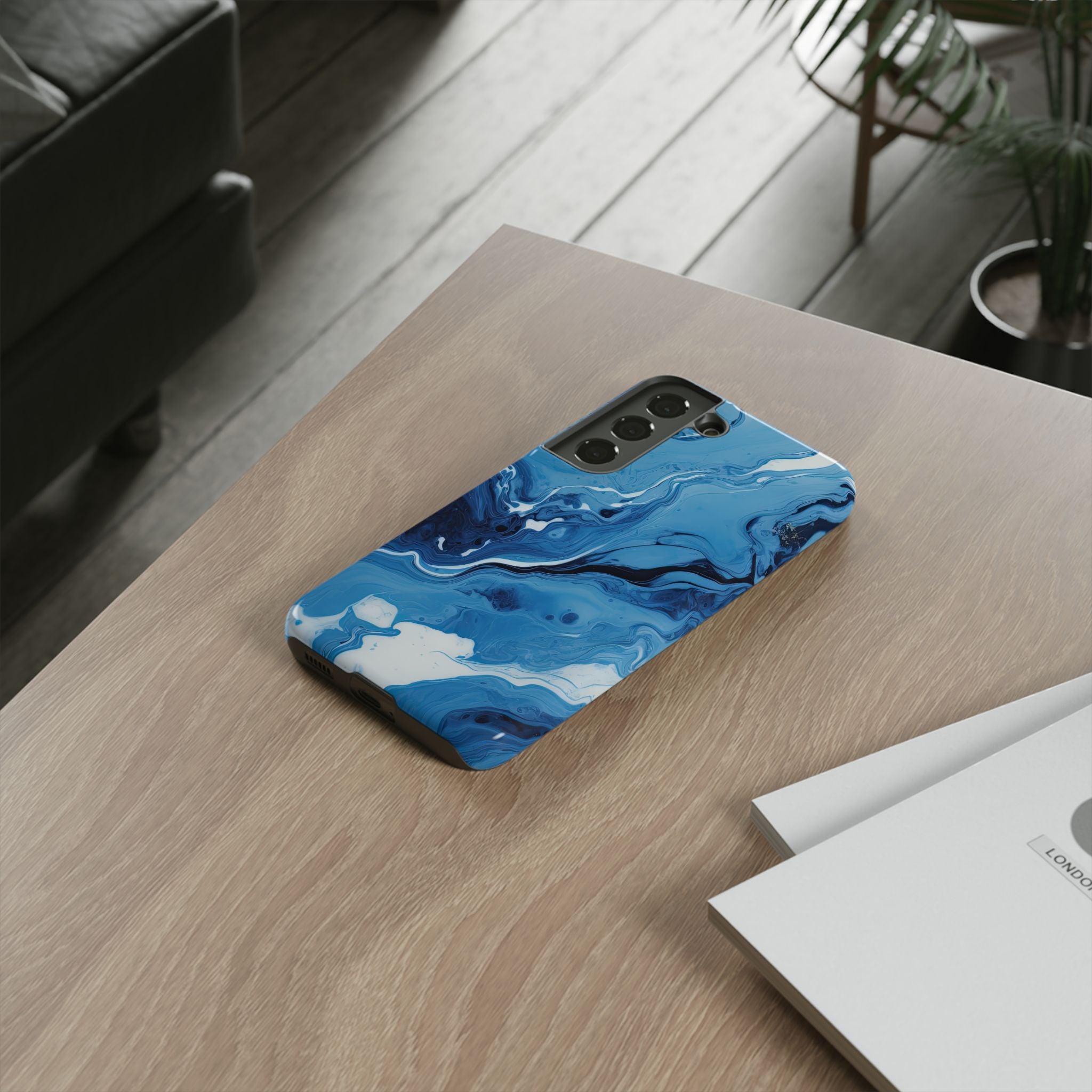 Blue Ocean Wave Marble - Tough Guard Samsung Galaxy Case