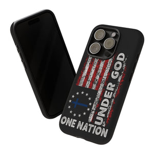 One Nation Under God American Flag - Tough Guard Apple iPhone Case