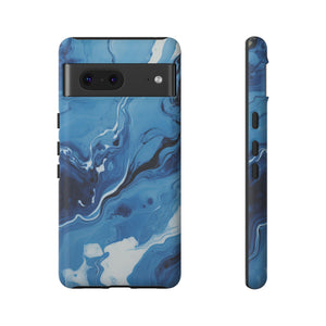 Blue Ocean Wave Marble - Tough Guard Google Pixel Case