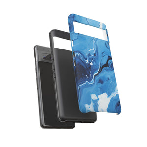 Blue Ocean Wave Marble - Tough Guard Google Pixel Case