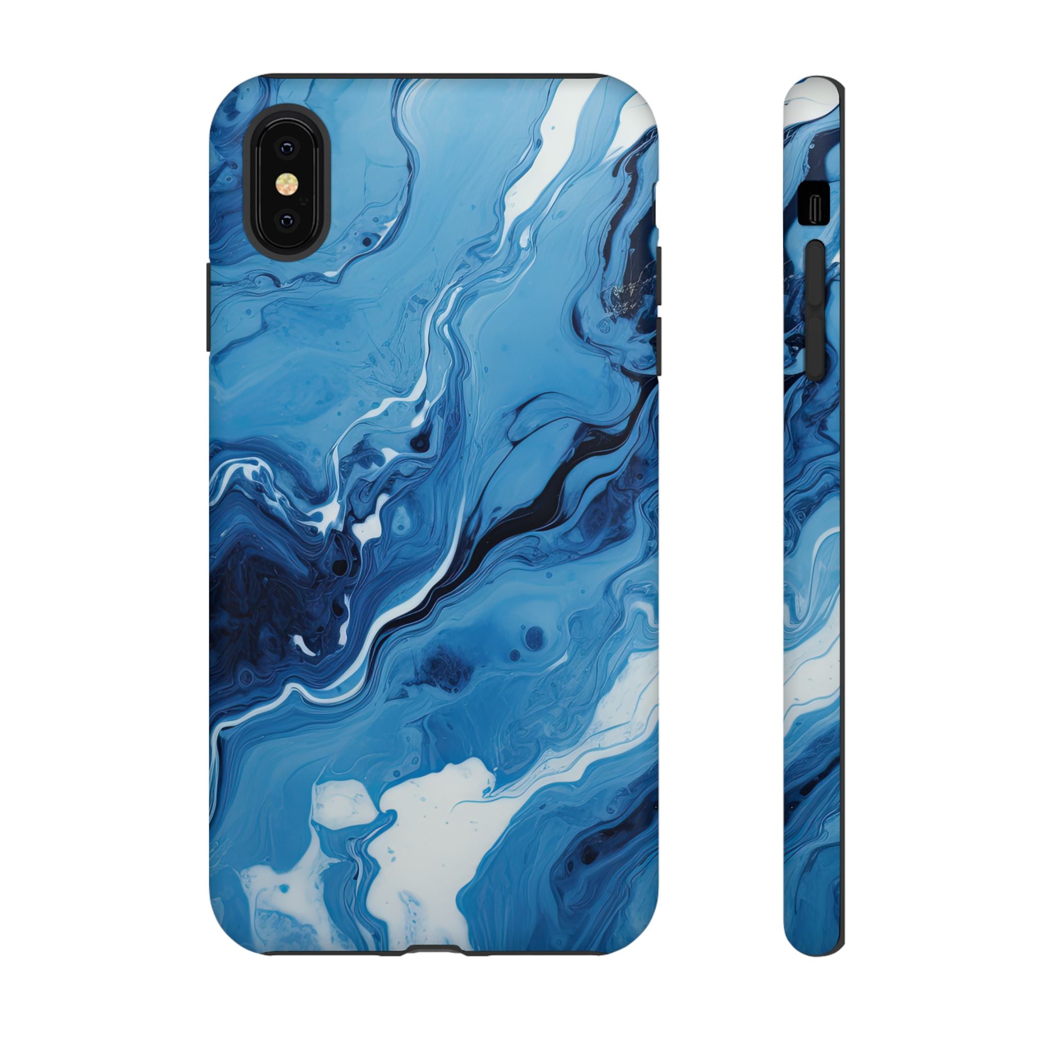 Blue Ocean Wave Marble - Tough Guard Apple iPhone Case
