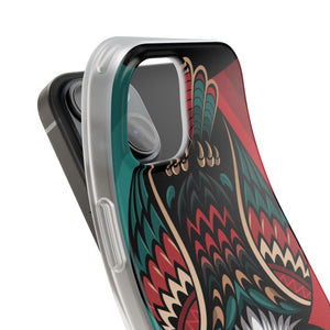 Majestic Haida Native American Owl - Flexi Case Apple iPhone Case