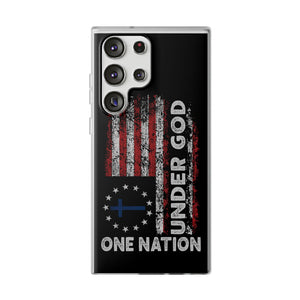 One Nation Under God American Flag - Flexi Case Samsung Galaxy Case
