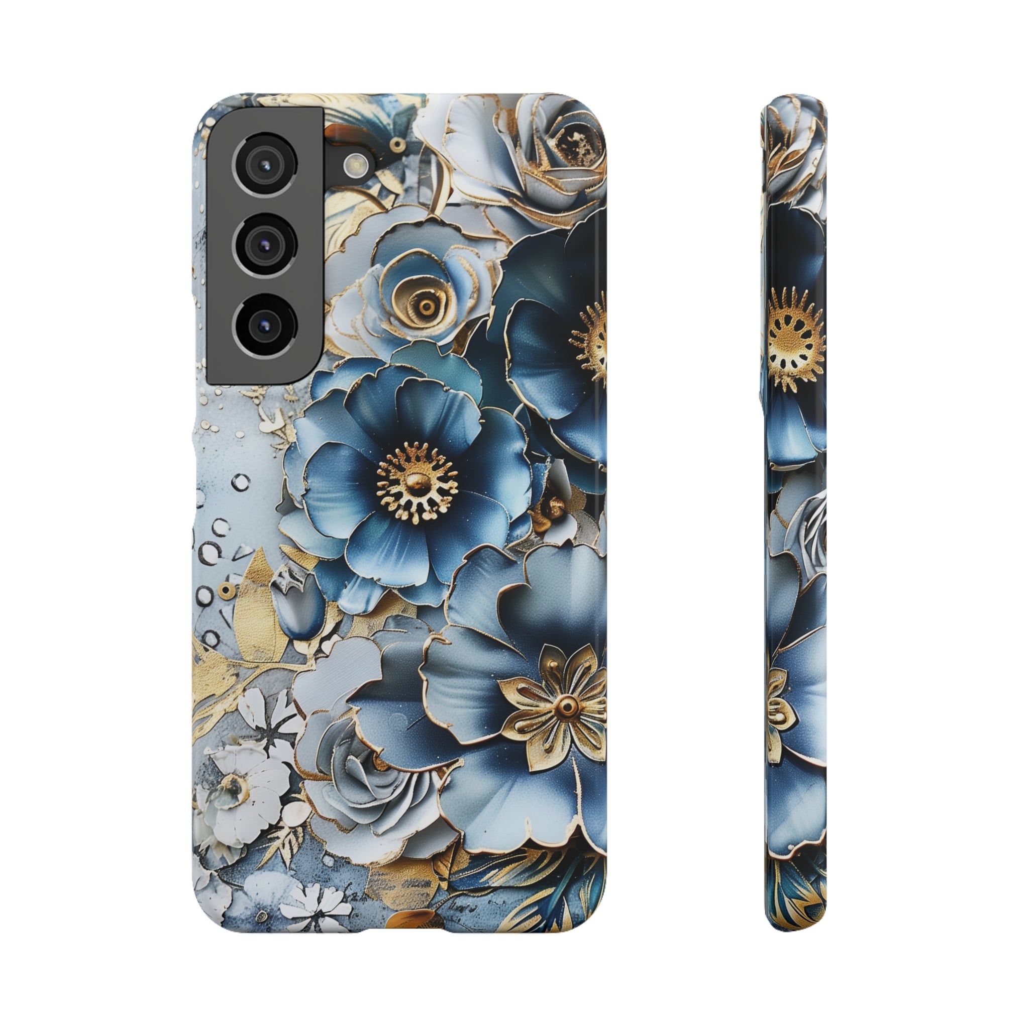 Blue Blooming Flowers Snap Case - Samsung Galaxy Case