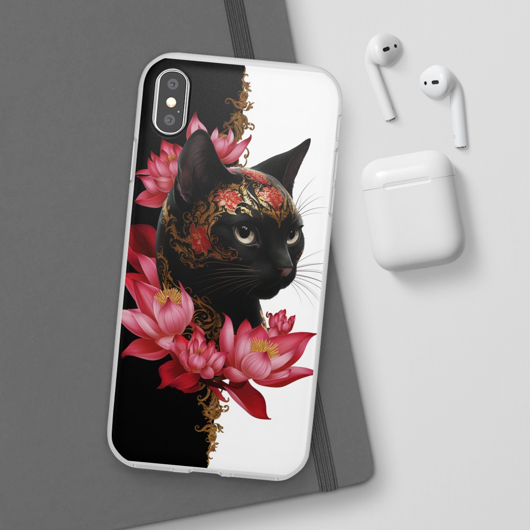 Yin & Yang Mystic Cat - Flexi Case Apple iPhone Case