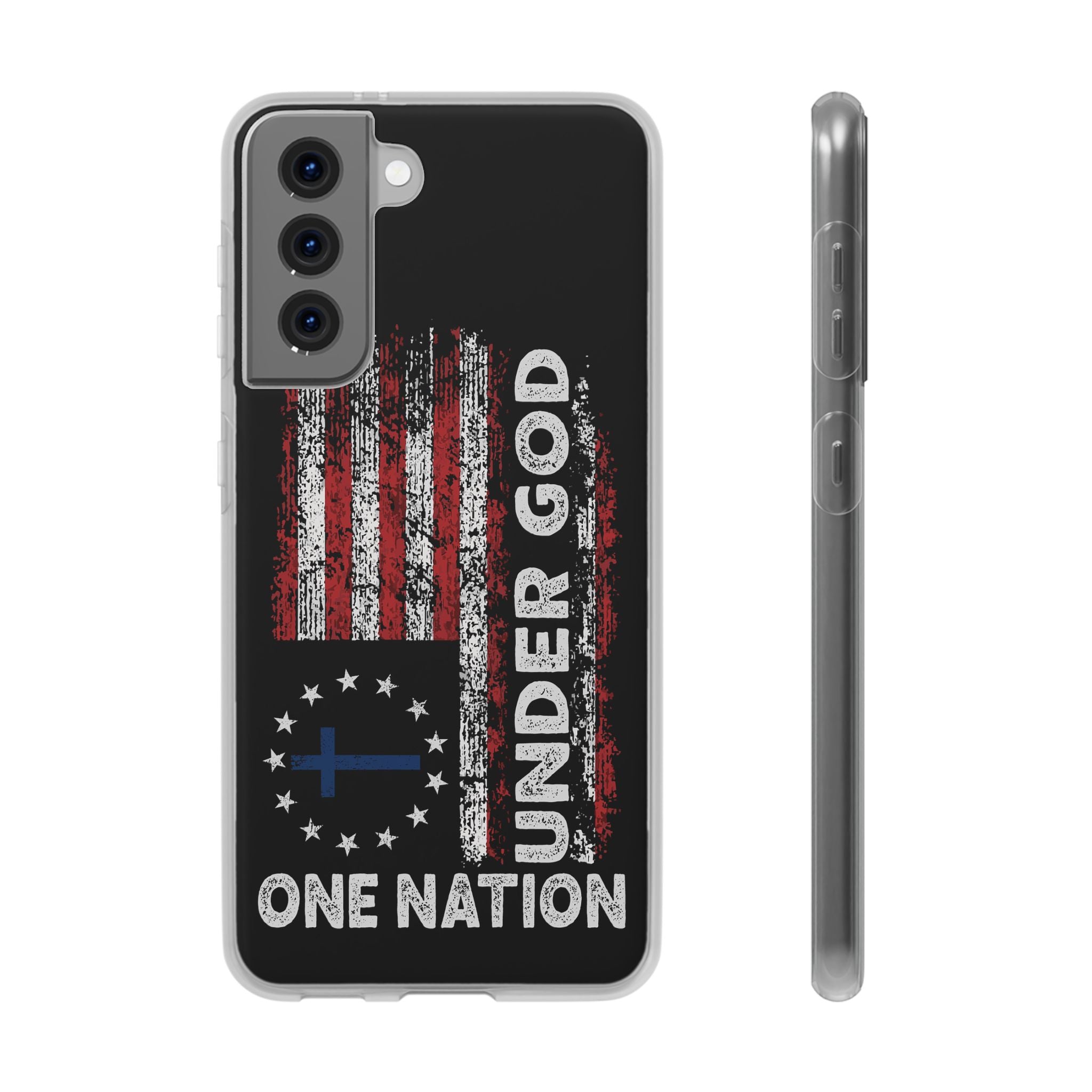 One Nation Under God American Flag - Flexi Case Samsung Galaxy Case