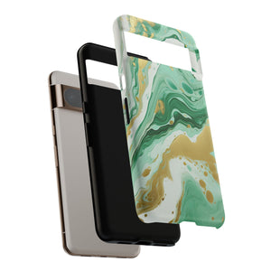 Emerald Gold Marble - Tough Guard Google Pixel Case