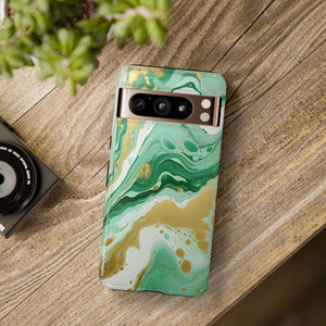 Emerald Gold Marble - Tough Guard Google Pixel Case