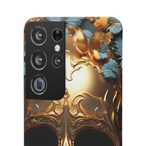 Golden Skull Floral & Butterflies Snap Case - Samsung Galaxy Case